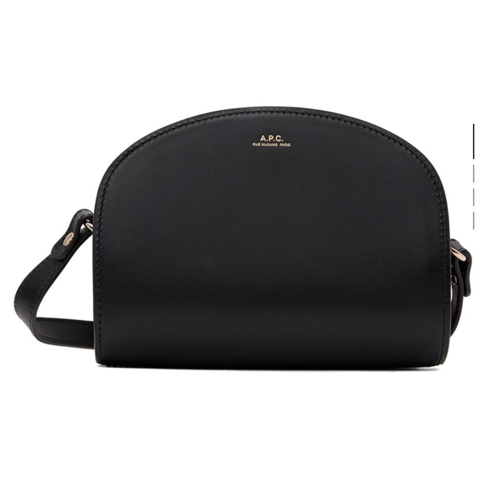 A.P.C. Black Mini Demi-Lune Bag